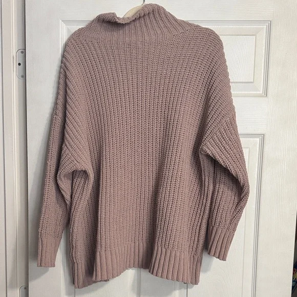 Aerie Women's Cowl Neck Sweater in Soft Mauve - Picture 3 of 3